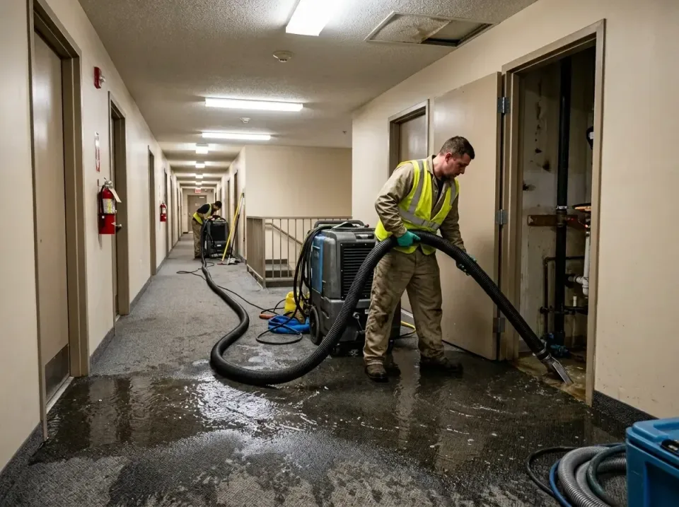 multi-unit-apartment-hallway-f-005 — frequently asked questions, Emergency Burst Pipe Water Extraction & Removal in Bluewell…